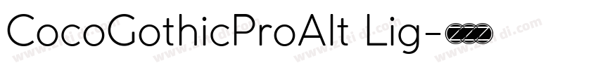 CocoGothicProAlt Lig字体转换